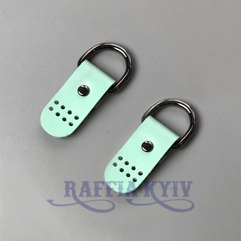 Tiffany stitched leather loops, 20 mm