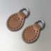 Ginger matt semicircular stitched leather loops, 20 mm