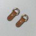 Tobacco stitched leather loops, 15 mm