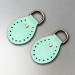 Tiffany semicircular stitched leather loops, 20 mm