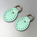 Tiffany semicircular stitched leather loops, 20 mm