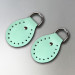 Tiffany semicircular stitched leather loops, 20 mm