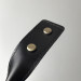Black twisted leather handles with fixators for screws, 65×3 cm