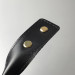 Black twisted leather handles with fixators for screws, 65×3 cm