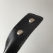Black twisted leather handles with fixators for screws, 65×3 cm