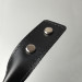 Black twisted leather handles with fixators for screws, 65×3 cm