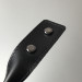 Black twisted leather handles with fixators for screws, 65×3 cm