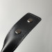 Black twisted leather handles with fixators for screws, 65×3 cm