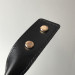 Black twisted leather handles with fixators for screws, 65×3 cm