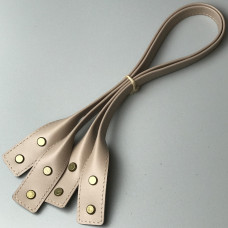 Latte twisted leather handles with fixators for screws, 65×3 cm