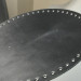 Black leather round bottom, ø 20 cm, deformed