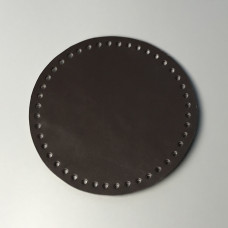 Chocolate leather round bottom, ø 16 cm, deformed