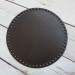 Chocolate leather round bottom, ø 20 cm, deformed