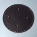 Chocolate leather round bottom with antique shanks, ø 20 cm