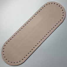 Latte leather oval bottom, 30×10 cm