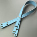 Blue leather handles with fixators for screws, 71×2 cm