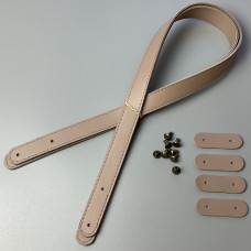 Latte leather handles with fixators for screws, 71×2 cm