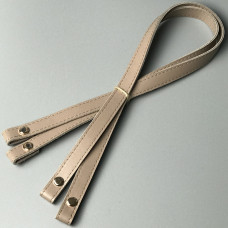 Latte leather handles with bend on screws, 67×1.5 cm