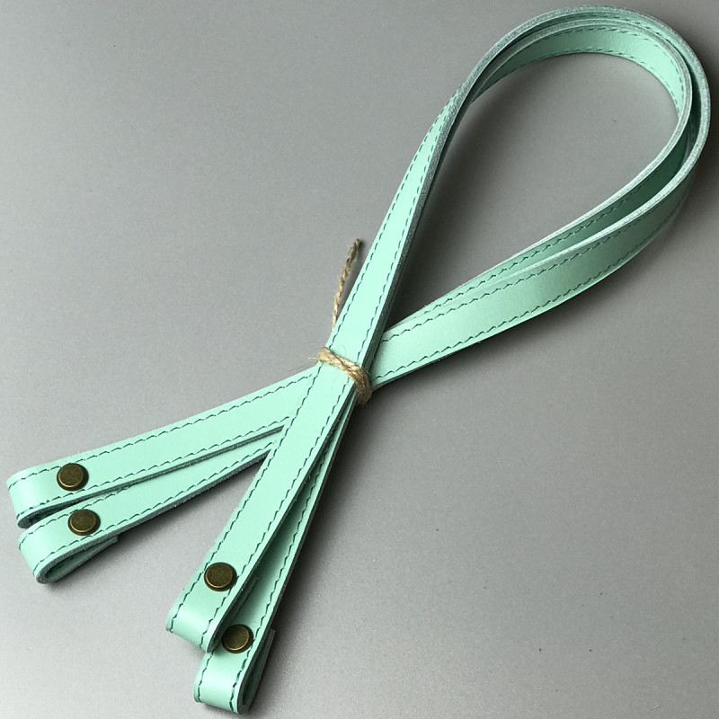 Tiffany leather handles with bend on screws, 67×1.5 cm