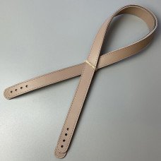 Latte sewn-on leather handles, 71×2 cm