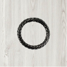 Декоративное кольцо-карабин, темный никель, ø25 мм