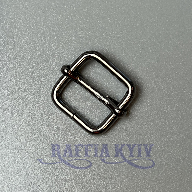 Belt frame, dark nickel, 16×16 mm