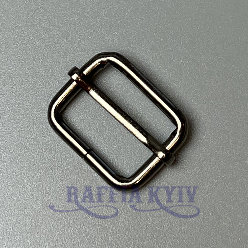 Belt frame, dark nickel, 25×20 mm