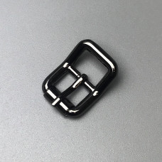 Belt buckle, dark nickel, 15 mm