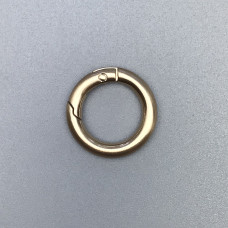 Кольцо-карабин, матовое золото, ø19 мм