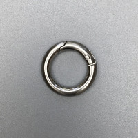 Ring-carabiner, matte nickel, ø19 mm
