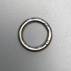 Кольцо-карабин, матовый никель, ø25 мм