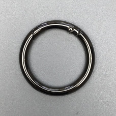 Кольцо-карабин, темный никель, ø31 мм