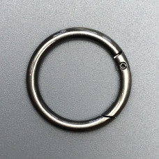 Ring-carabiner, matte dark nickel, ø31 mm
