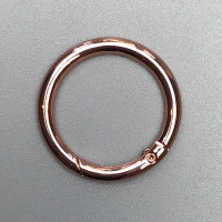 Ring-carabiner, pink gold, ø31 mm