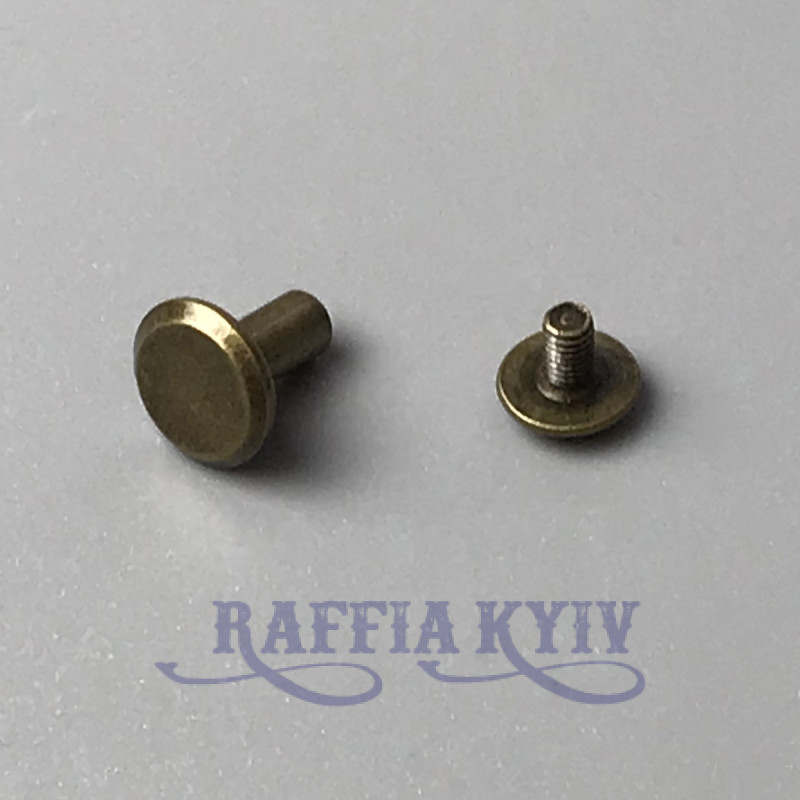 Belt screw, antique, ø10×8 mm