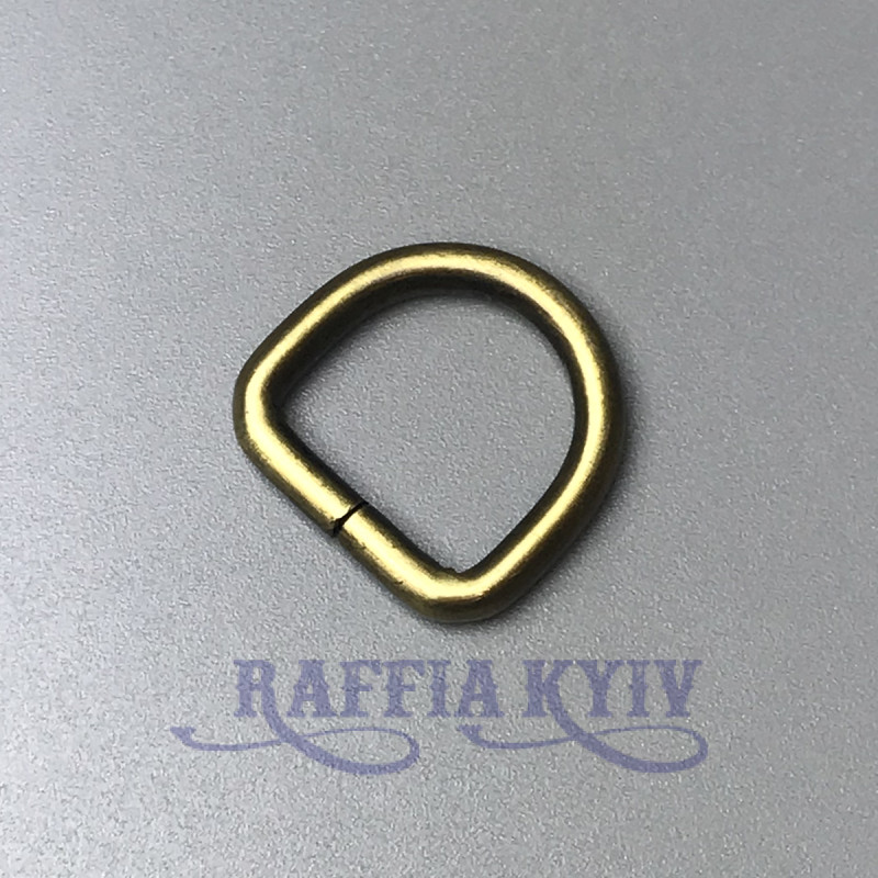 D-ring, antique, 20×19 mm