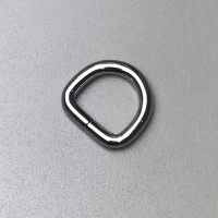 D-ring, nickel, 14×13 mm