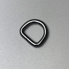 D-ring, dark nickel, 16×15 mm