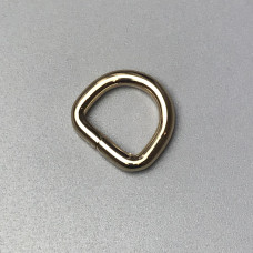 D-ring, gold, 16×15 mm