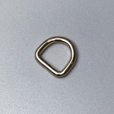 D-ring, gold, 14×13 mm