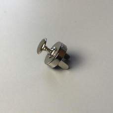 Магнитная кнопка на усиках с заклепкой, никель, ø18 мм