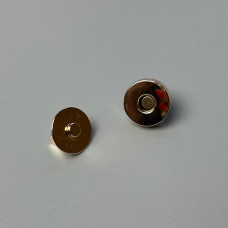 Магнитная кнопка на усиках с заклепкой, золото, ø18 мм