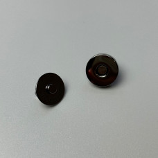Магнитная кнопка на усиках, темный никель, ø18 мм
