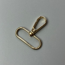 Classic carabiner, gold, 38×48 mm