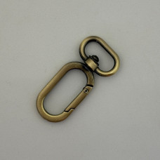 Oval carabiner, antique, 20×56 mm