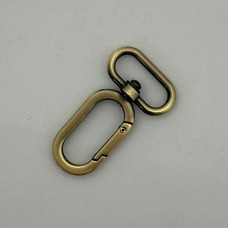 Oval carabiner, antique, 25×56 mm