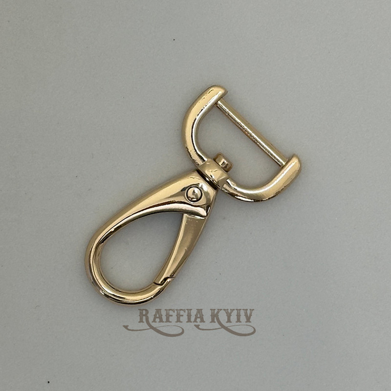 Carabiner, gold, 20×50 mm