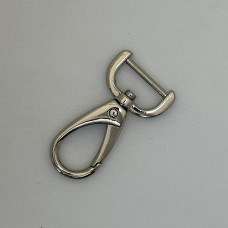 Carabiner, nickel, 20×50 mm