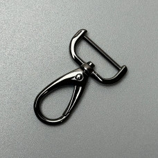 Carabiner, dark nickel, 25×50 mm