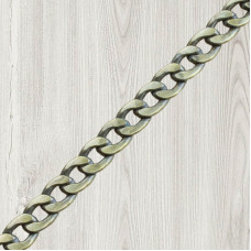Metal chainlet, antique, 10 mm